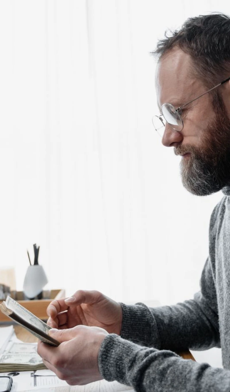 A developer working through the report at his desk